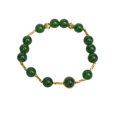 Green gemstone Bracelet with Metal
