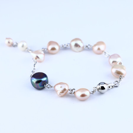 Pearl Silver Bracelet B0022Pea