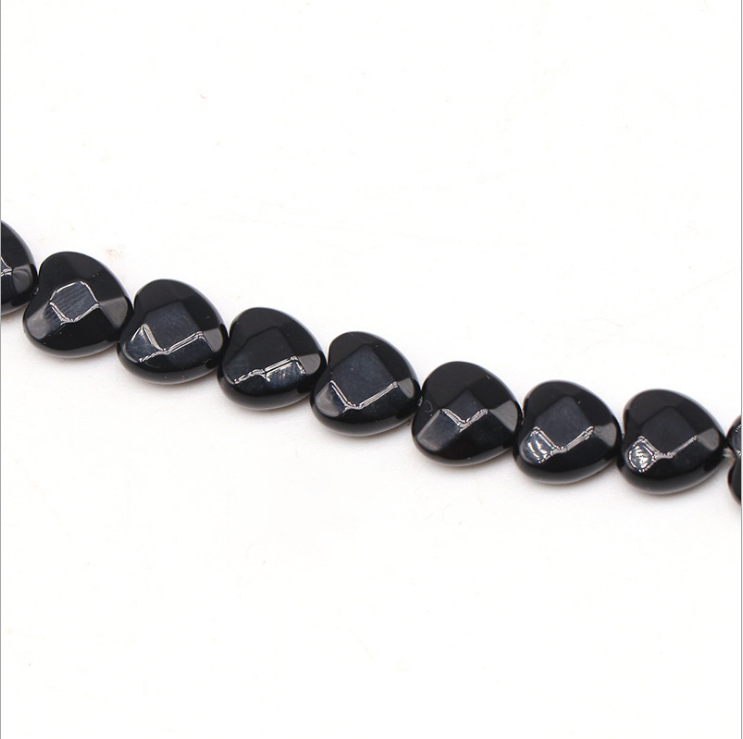 Black Onyx Heart Faceted